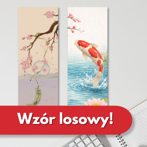 Papierowa zakładka do książki - wzór losowy