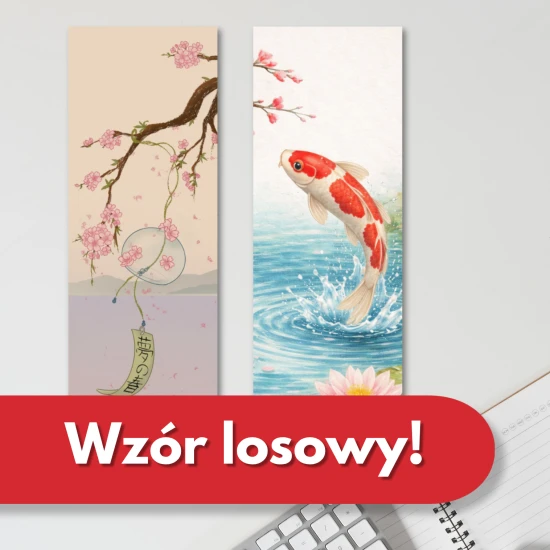 Papierowa zakładka do książki - wzór losowy