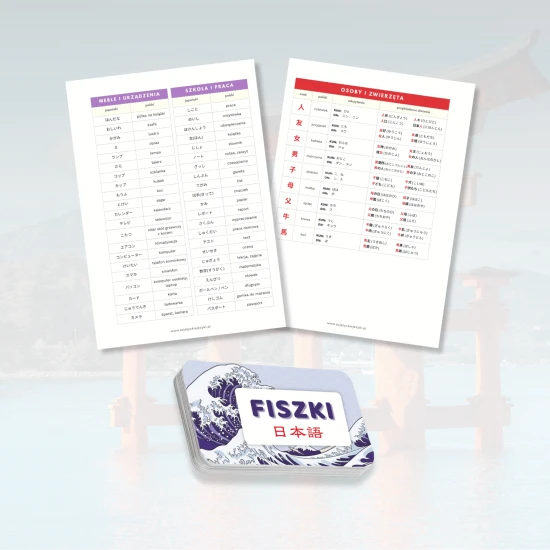 Pakiet japoński bloczki do fiszek na kole + lista słówek