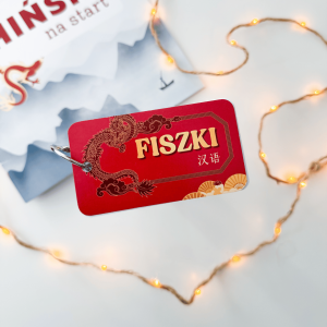 Bloczki do fiszek na kole - wzór chiński smok 9x5