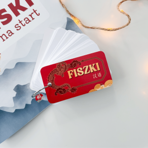 Bloczki do fiszek na kole - wzór chiński smok