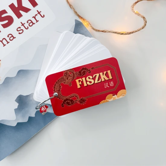 Bloczki do fiszek na kole - wzór chiński smok