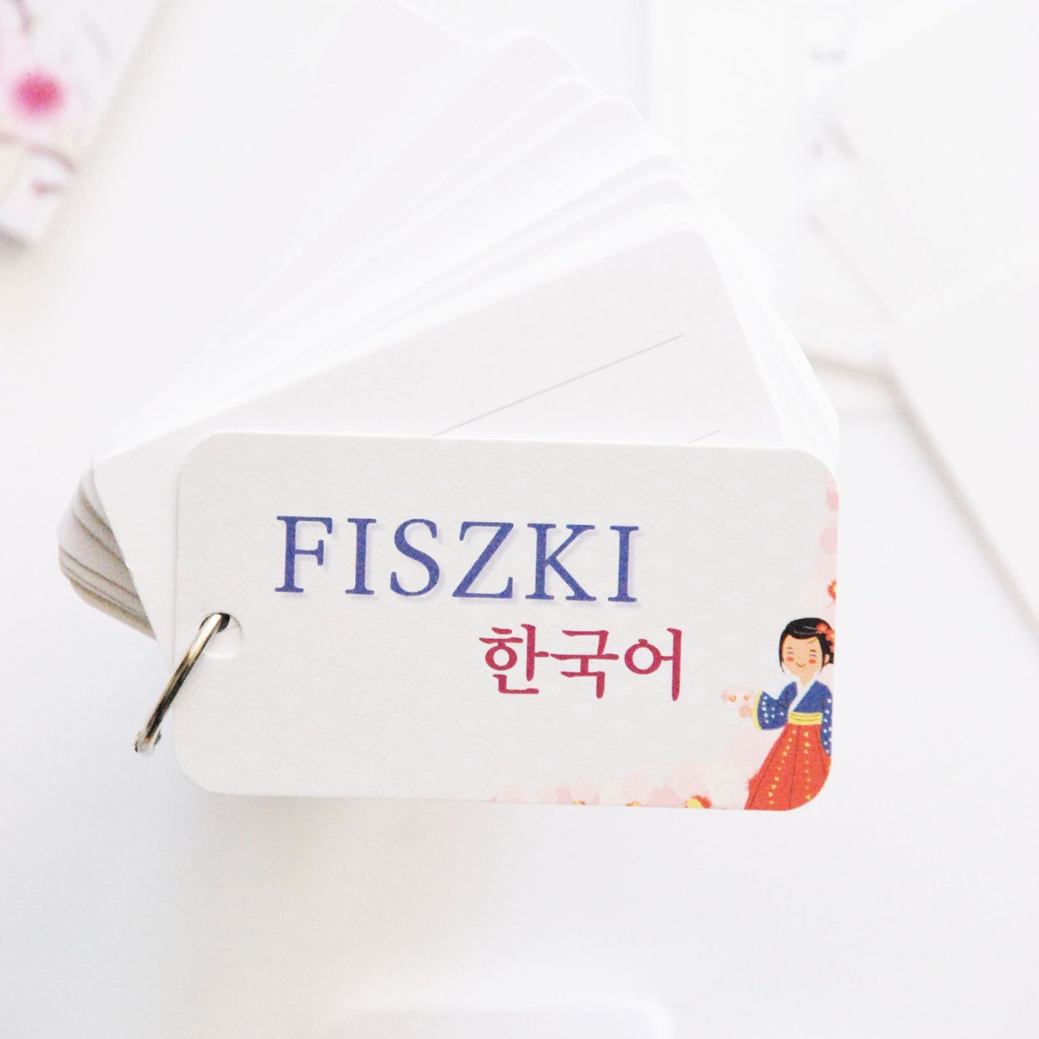 Koreańskie fiszki na kółku